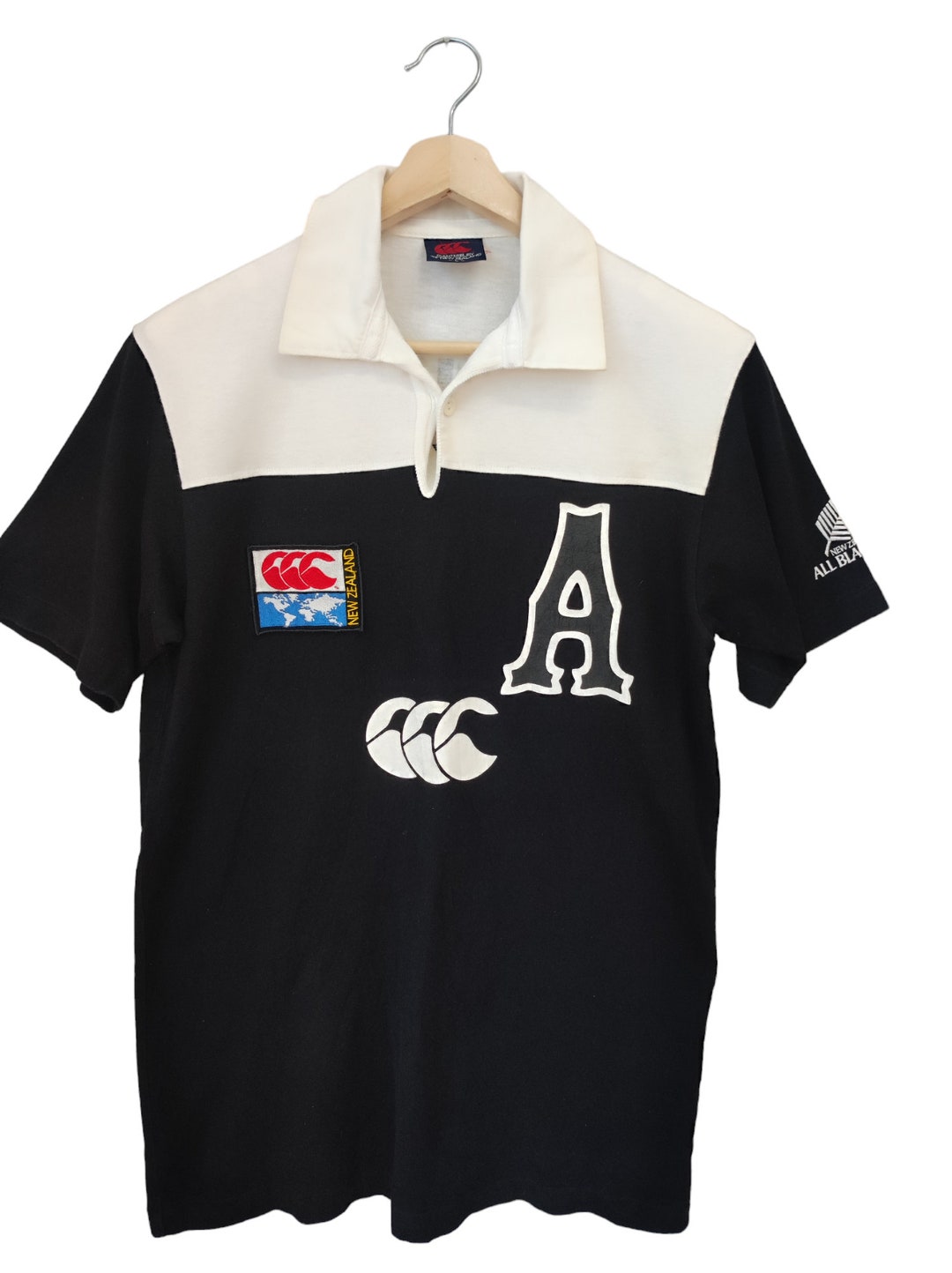 90s Canterbury ニュージーランドオールブラックス ラガーシャツ