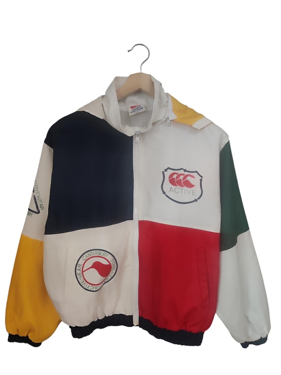 Vintage 90s Canterbury Rugby All Blacks Retro Hoodie Jacket Rugby