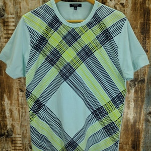 90s Burberrys of London Nova Check Burberry Spell Out England Biały 90s Luxury Burberry Retro Style Duży T-shirt Burberrys England