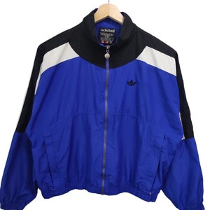 Vintage 90s ADIDAS Trefoil Adidas Tri color windbreaker Jacket Adidas 3 adidas Hip Hop Adidas Three Stripes Medium rare adidas