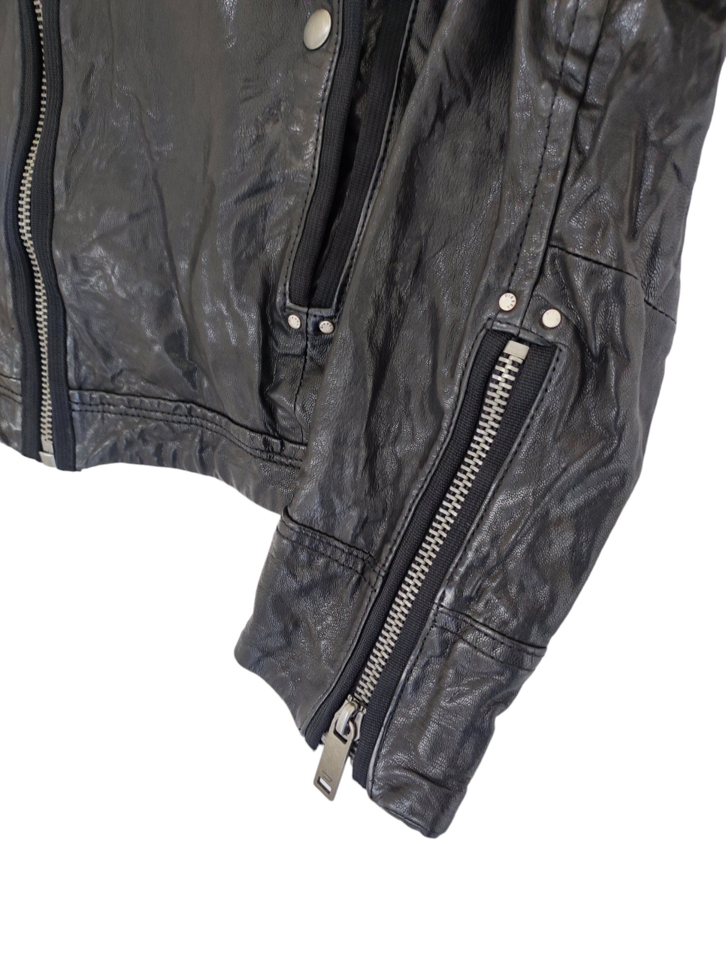 ジャケット・アウター 00s diesel Sheepskin Leather Jacket Diesel Shearling jacket - Leather jackets Mens in Grey Diesel