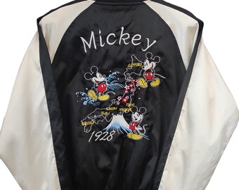 ジャケット・アウター Disney Mickey Reversible Vintage Sukajan Vintage Disney Sukajan Jacket – Mickey Mouse 1928 Embroidered