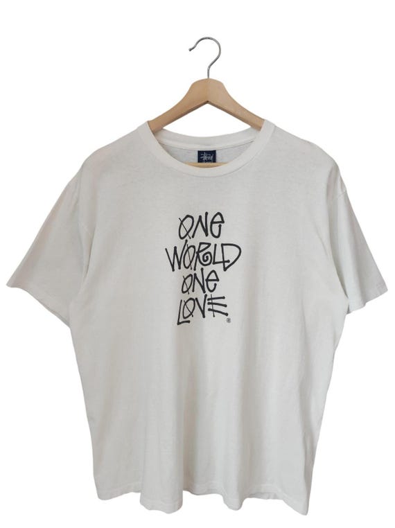 トップス 90s OLD STUSSY one world one love Tee Vintage 90s Stussy Rasta Revolutionist Stussy One World One