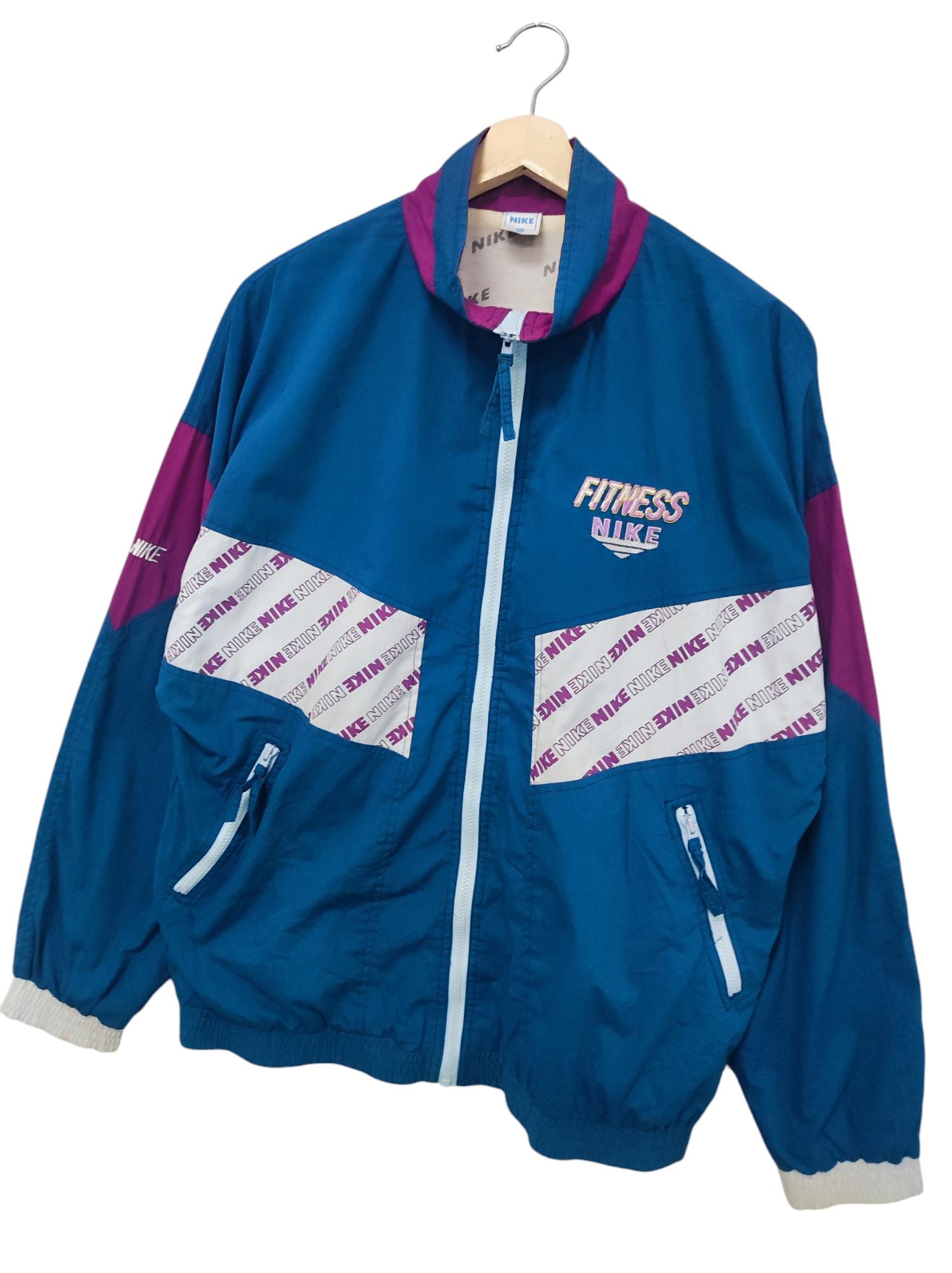 Vintage 80's NIKE Windbreaker Nike Sports USA Team Nike System