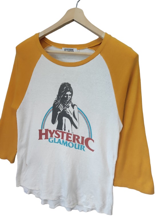 使い勝手の良い glamour hysteric 90s girl shirt raglan トップス