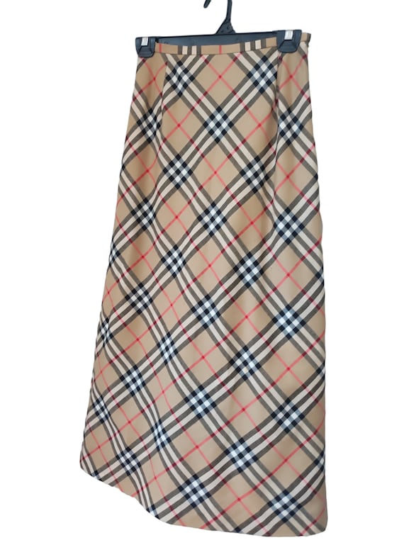 Burberry Skirt Pleated Lined Wool Classic Vintage Nova Check Burberry Skirt Pleated Lined Wool Classic Vintage Nova Check