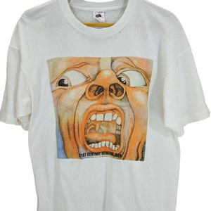 Vintage King Crimson Men&#39;s 21st Century Schizoid Man Progressive tour album promo vintage English progressive rock band King Crimson size L