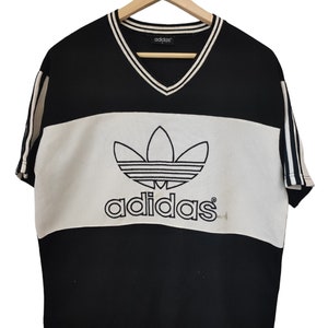Vintage 90s ADIDAS Trefoil Adidas baggy Adidas hip hop oversized shirt jersey Adidas 3 stripes Adidas equipment Three Stripes Large