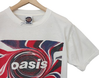 90's Oasis UnionJack Logo Tシャツ vintage Vintage 90s OASIS USA Tour Oasis Swirl Union Jack Tour Concert