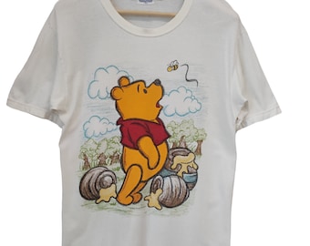 Maglietta vintage anni '90 Disney Pooh "Winnie The Pooh" Walt Disney Dia Club Winnie Honey Bee Disney cartoon taglia Large