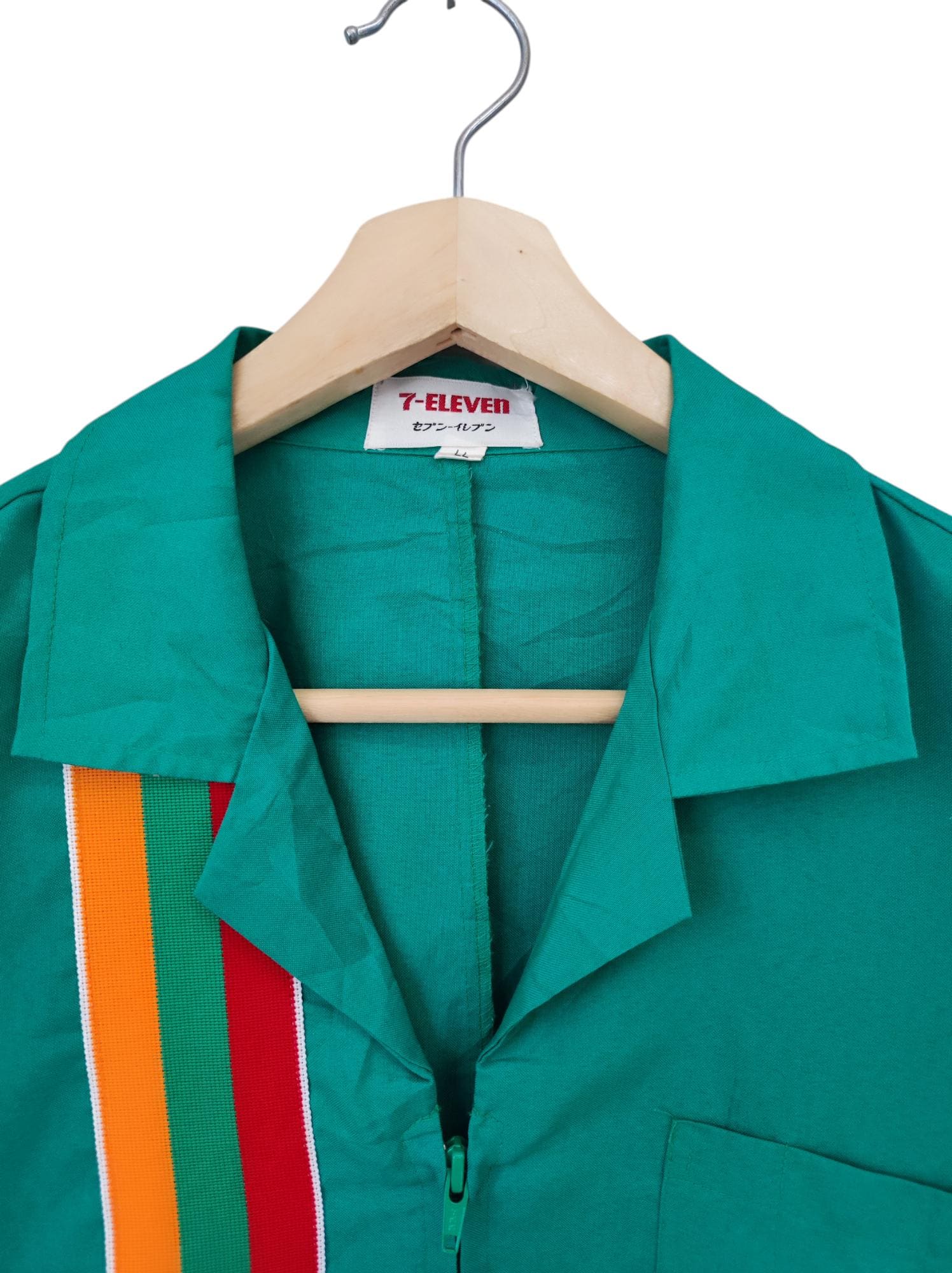 Vintage Seven Eleven Open Collar Staff Shirts Retro Seven Eleven