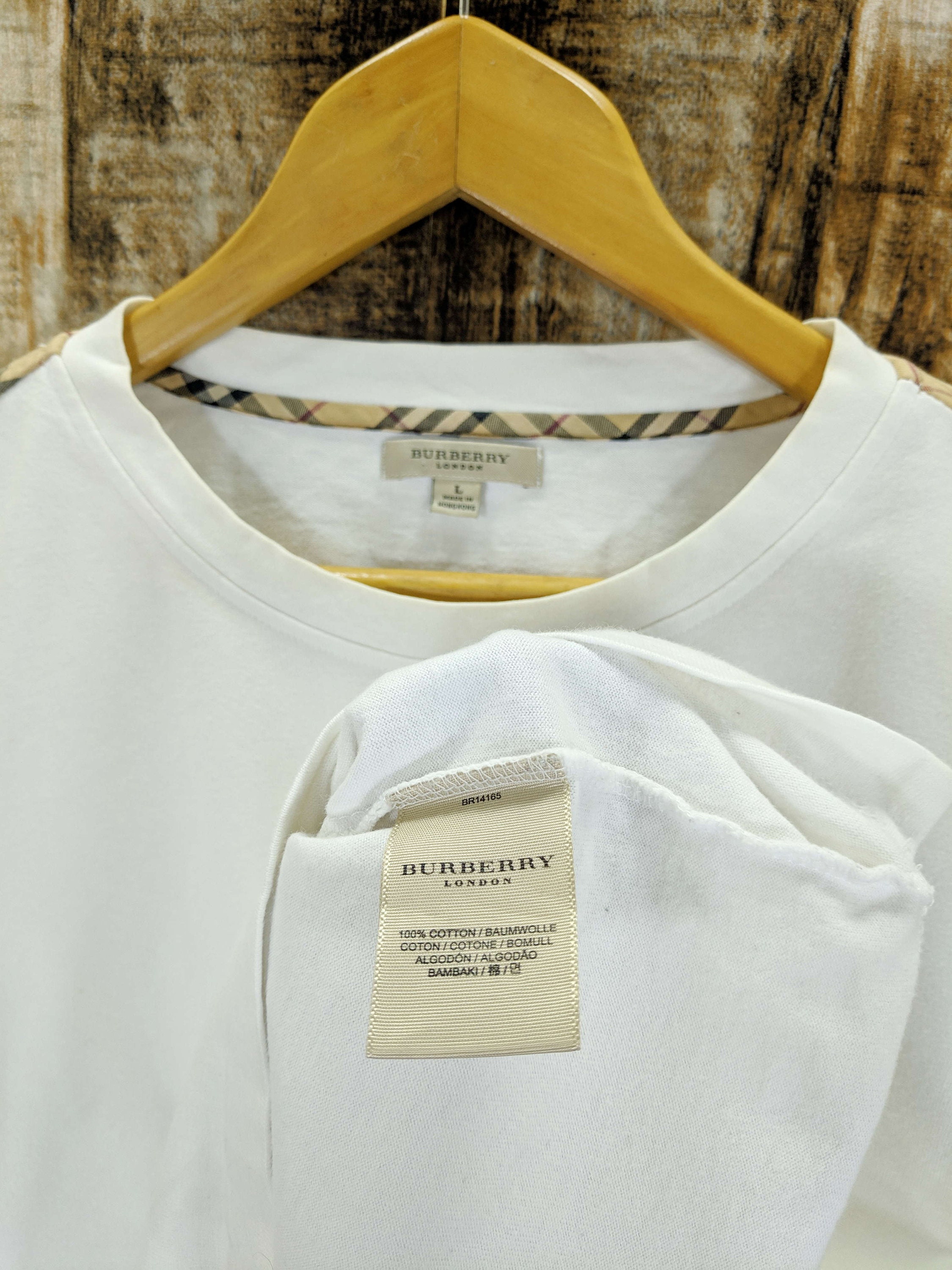 90s Burberrys of London Nova Check L/S Burberry Spell Out