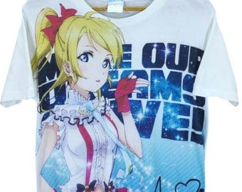 Ayase Eli LOVE LIVE! Kotori Minami Anime Rare Vintage 90s Anime Manga All Over Print Rare Manga Anime Akira/Ghost in the shell/ Evengalion