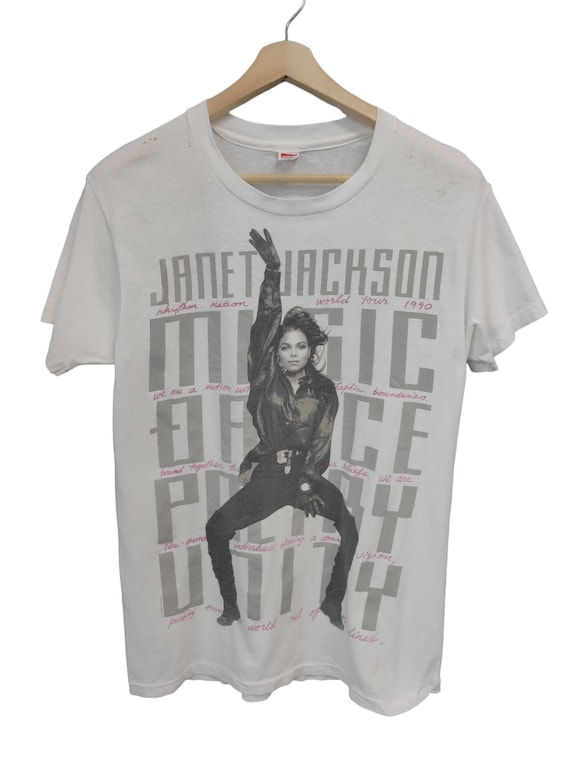 Vintage 90's Janet Jackson Rhythm Nation World Tour T Shirts Janet
