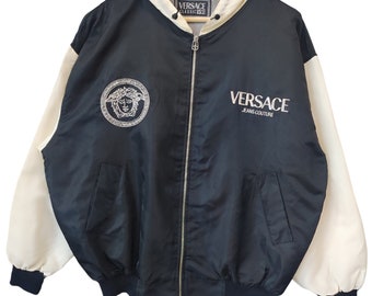 Vintage Versace Classic Versus V2 Nylon Hoodie Versace Jeans