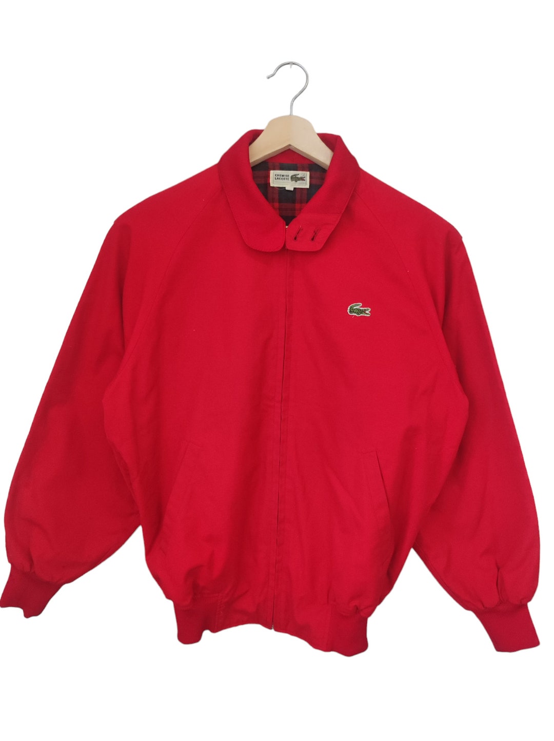 90s Lacoste ハリントンジャケット　XL Vintage 90s Chemise Lacoste Harrington Jacket Brown Large