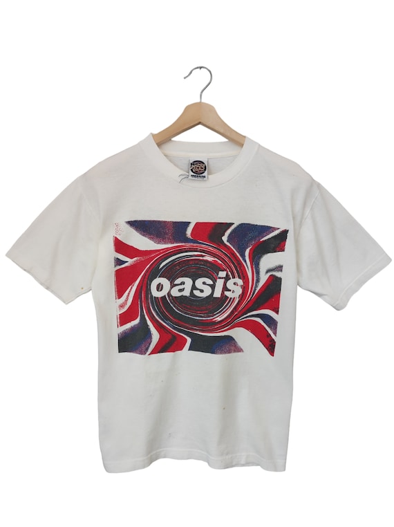 90s oasis tシャツ North America Vintage Oasis Band North America Tour Gray Ringer T Shirt Oasis