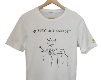 Camiseta vintage Jean MICHEL BASQUIAT Art Works, talla pequeña, años 90, Jmb Basquiat, jersey Joe Walcott, Pop Art, Andy Warhol, años 80, blanca, talla pequeña