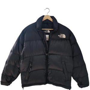 1996 Vintage The North Face Nuptse 700 Puffer Hidden Hoodie Jacket black north face Winter Jacket North Face Wear Medium Mens street wear