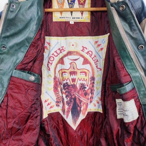 Vintage Avirex Varsity Sioux Falls NFL Läderjacka NFL Avirex Fotboll NFL Tillverkad i USA bild 9