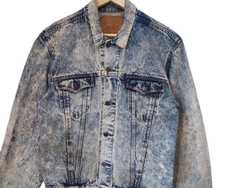 Vintage 90s Levi's 610 02 00 XX Trucker Denim Levi's Acid Wash