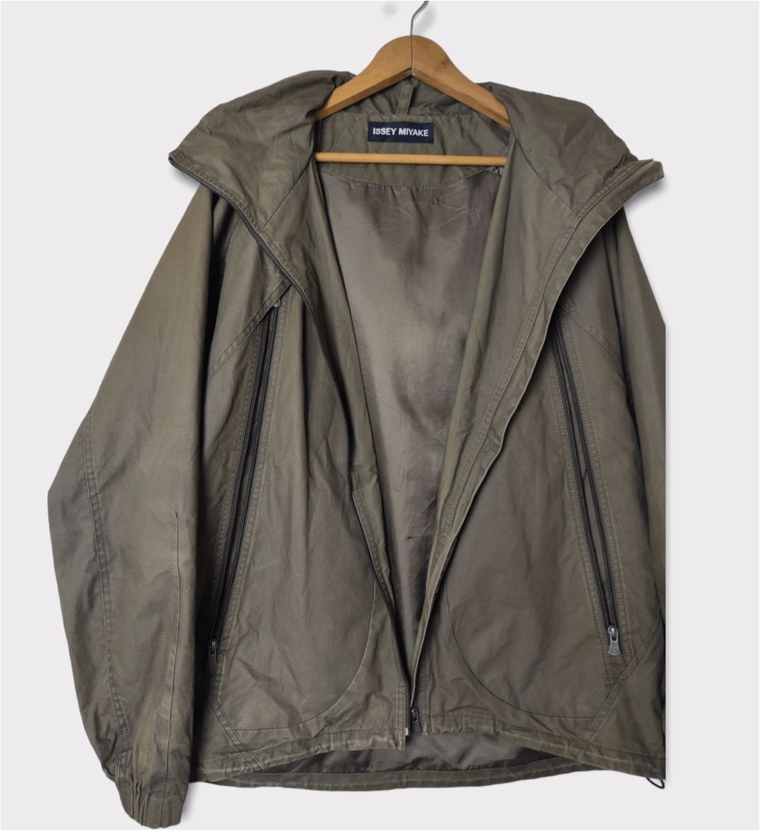 ジャケット・アウター ISSEY MIYAKE 90's leater zip hood jacket ジャケット・アウター ISSEY MIYAKE 90's leater zip hood