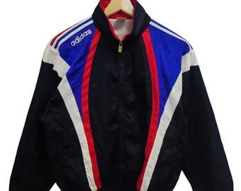 Vintage France template 1996 FFF Euro Champion Football Adidas Jacket Sz Large Adidas Trefoil Retro Jacket France football soccer team