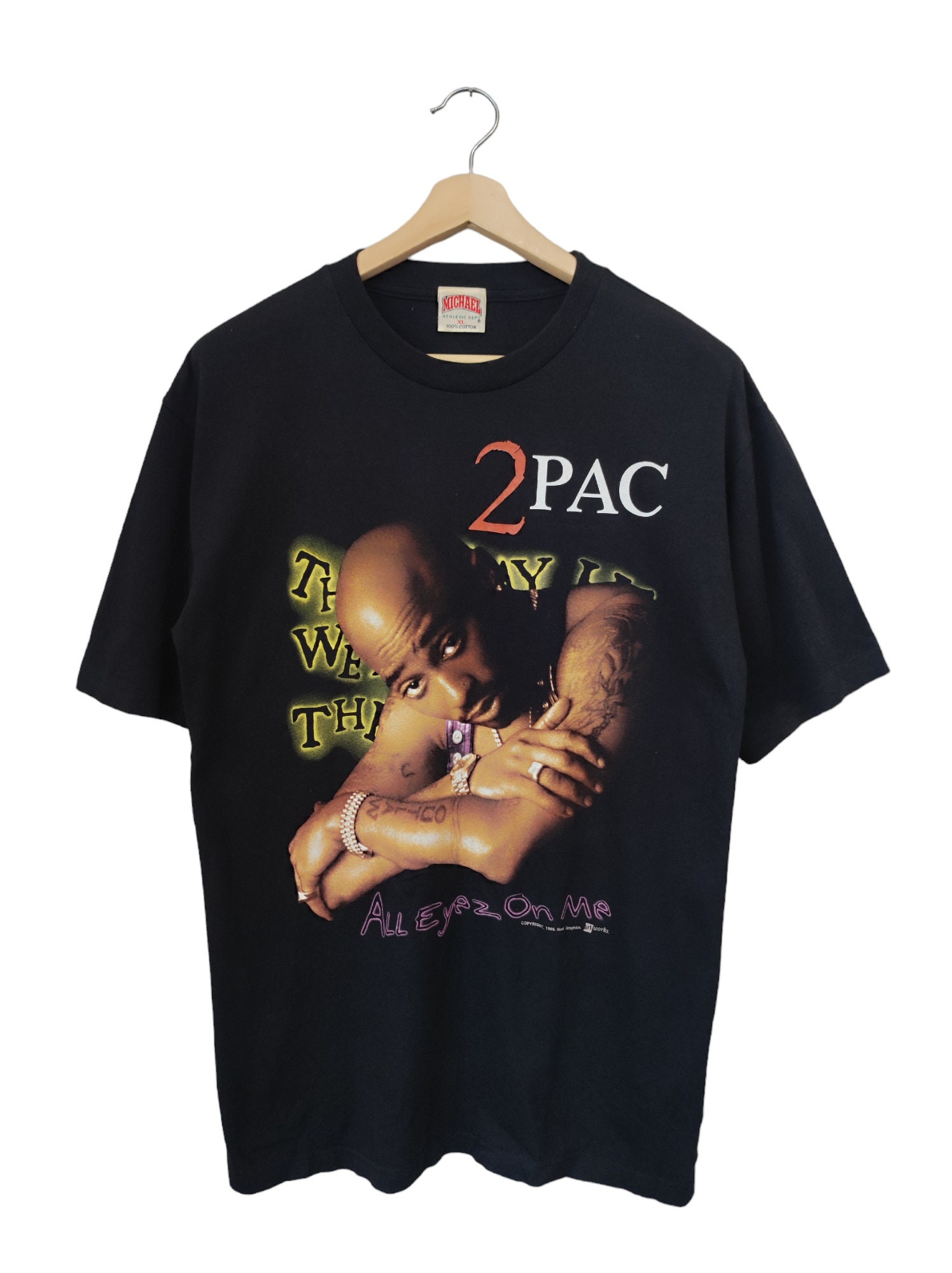 Vintage 90s Tupac Shakur 2PAC Ma Makavelli Rap Tees Hip Hop Rap T