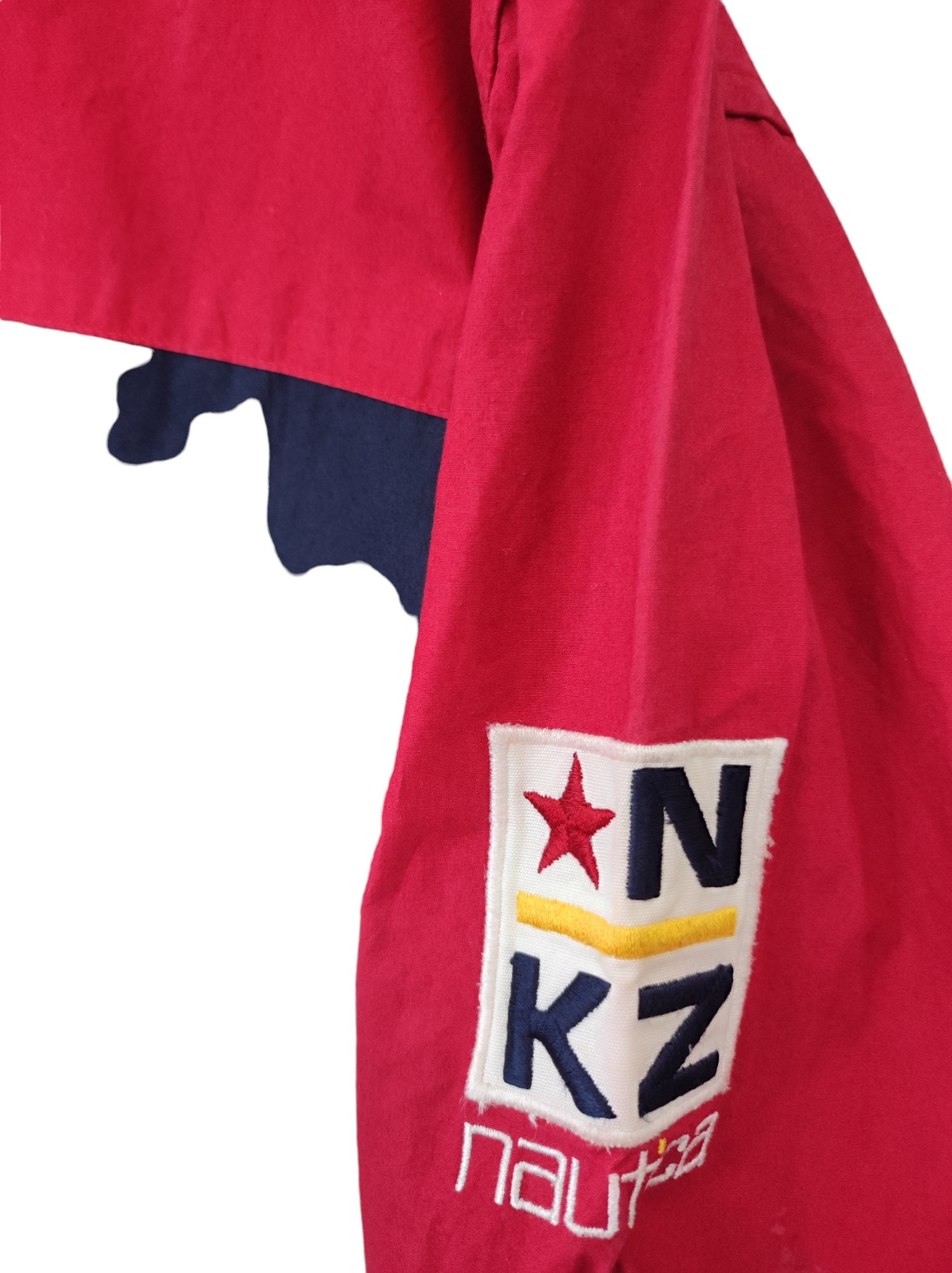 Vintage 90's NAUTICA Men's Red COLORBLOCK Jacket Sailing NKZ