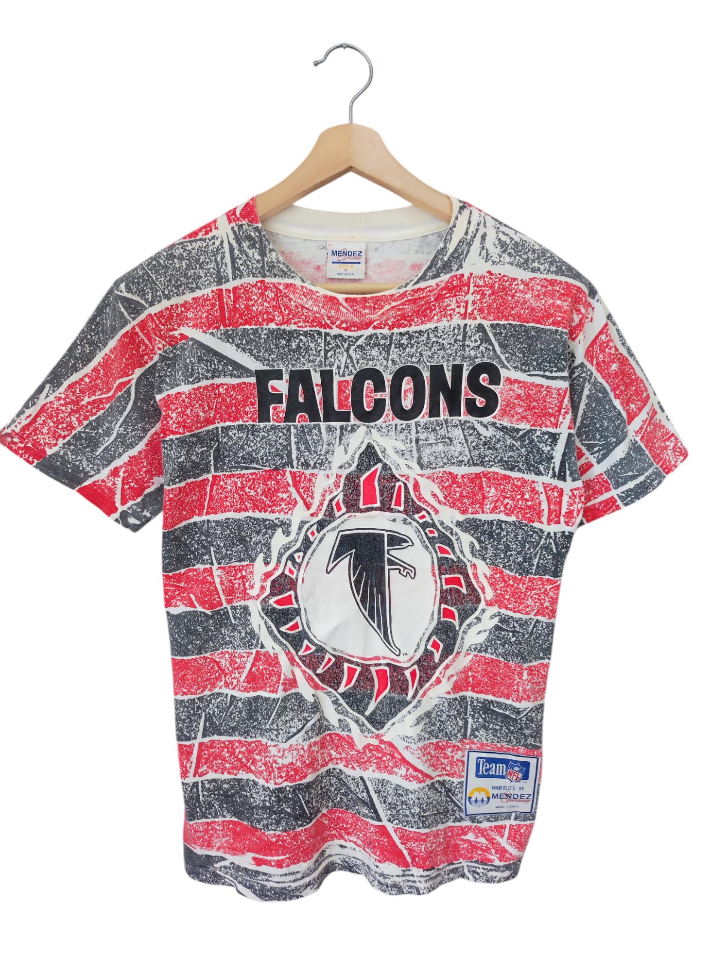 アトランタファルコンズ　ベースボールシャツ 80年代ヴィンテージ オールオーバープリント アトランタ ファルコンズ