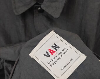 ★☆送料無料!!! VAN JAC SINCE 1954 VAN CLUB バックアーチロゴ刺繍&丸VANワッペンフルZIPフィールドジャケットLL グレー☆★