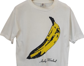 Vintage 90s The Velvet Underground & Nico Post Punk x Album Andy Warhol peel slowly and see 1998 Promo Pop Art T Shirt size Large