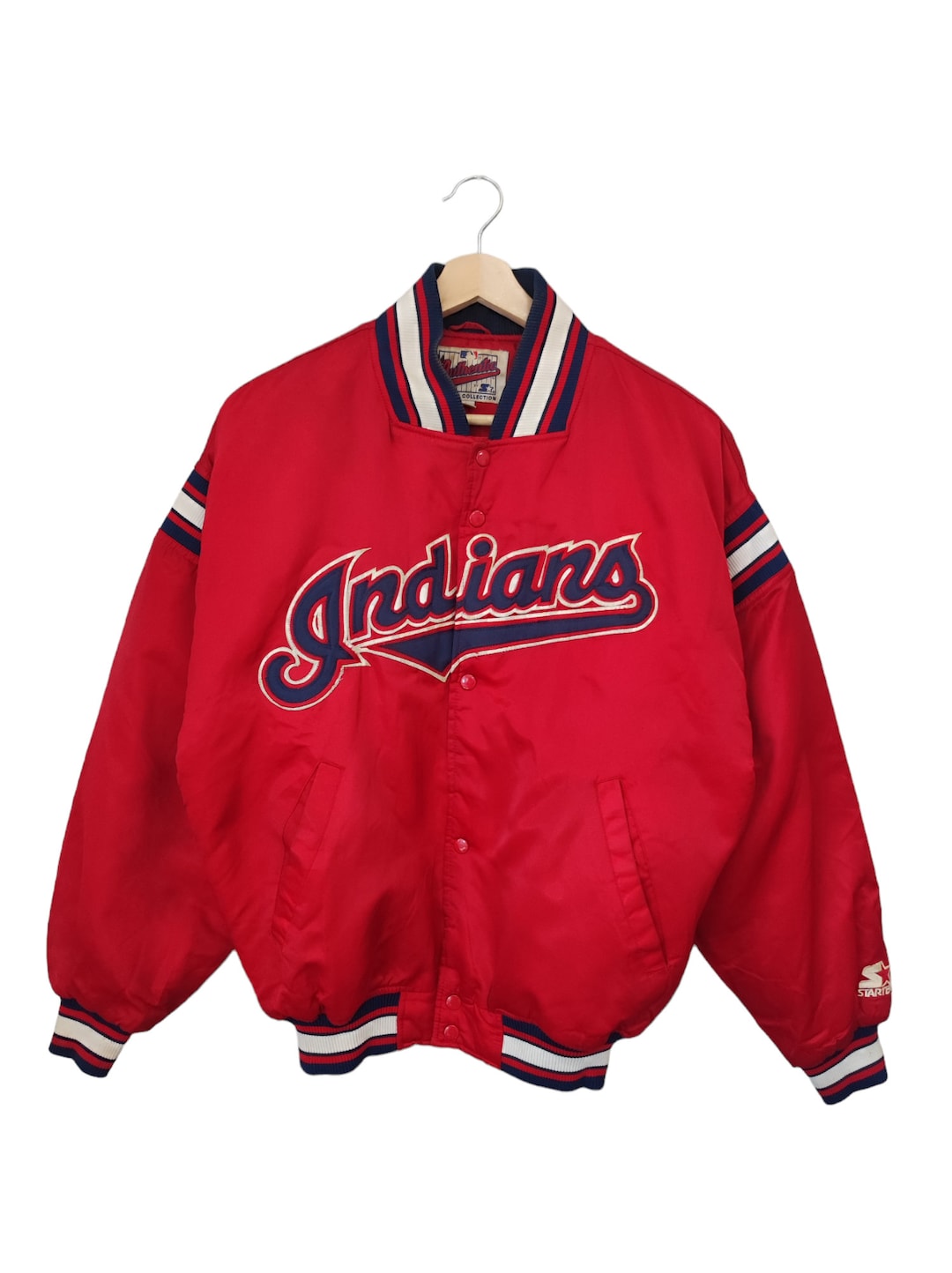 Vintage 90s Starter Cleveland Indians MLB Baseball USA Diamond