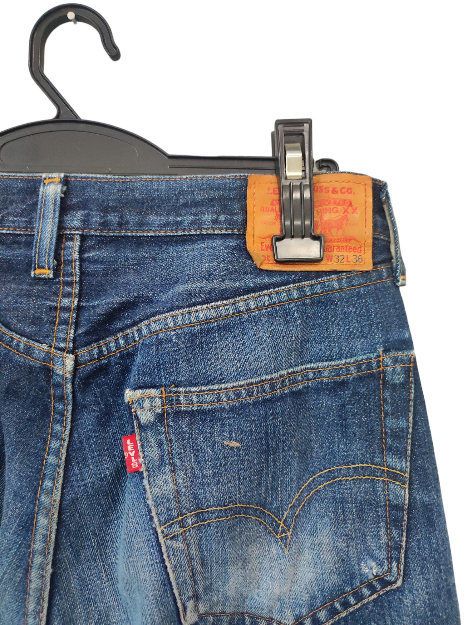 Size 32x42 Vintage 80s Levi's 501 Big E Selvedge Jeans Levi's