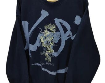 Vintage Kansai Yamamoto Japan Sweatshirt Large 90s Impact Kansai