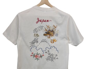 90s Sukajan t shirts Toyo Enterprise Buzz Rickson's Hardy Sukajan Fuji mountain dragon Toyo Japan Small Size Medium