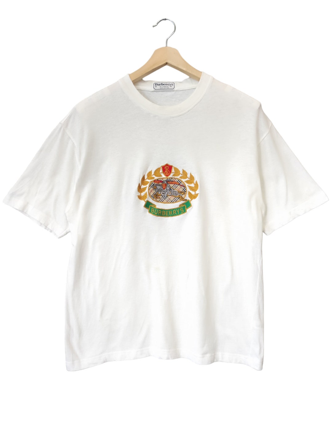 90s Burberrys of London Burberry Prorsum Spell Out England White