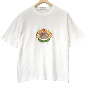 90er Jahre Burberrys of London Burberry Prorsum Spell Out England Weiß 90er Jahre Luxus Burberry Retro Classic Logo Large T-shirt Burberrys England