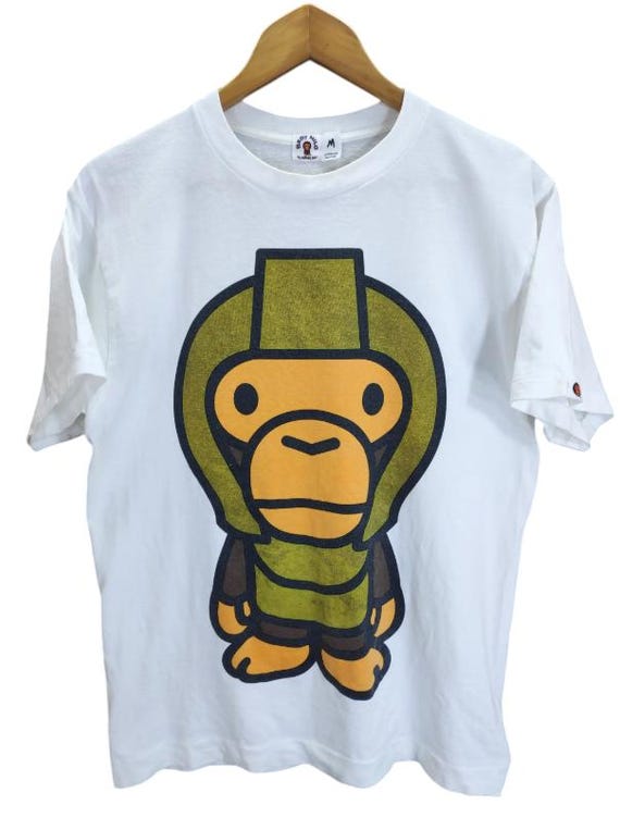 Vintage 90s A Bathing Ape Baby Milo Soldier Tee BAPE Soldier Big