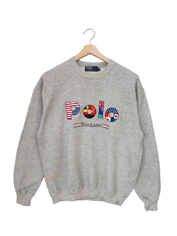 Vintage 90s Polo Ralph International Competitions Nations Flag Go