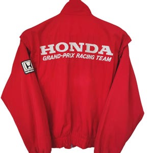 Vintage 90s Honda F1 Grand Prix Vintage Honda  Racing Jacket Honda Racing Circuit Championship Racing Team Motorsports bomber Jacket sz L