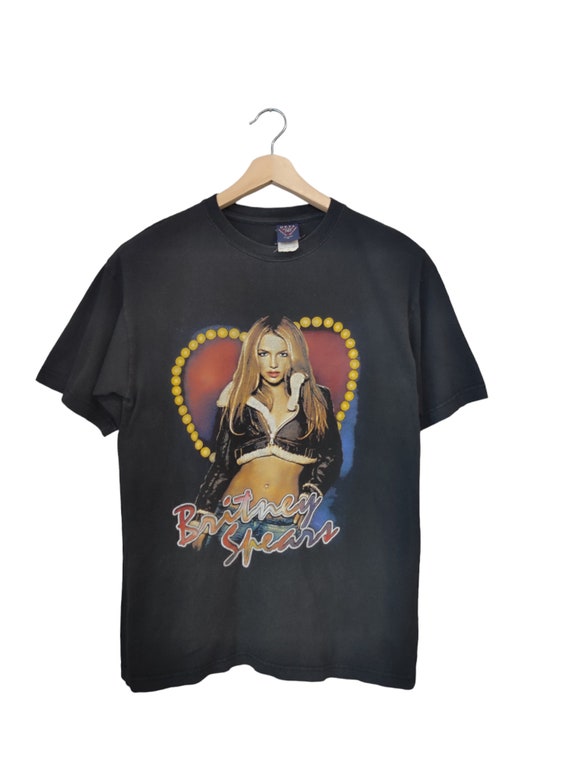 Vintage 00s BRITNEY SPEARS Black Rap Tees Hip Hop… - image 1