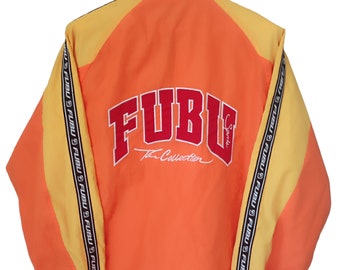 Jaren '90 Vintage Fubu De collectie Fubu Sportkleding Oversized Hip Hop Streetwear Fubu Windjack Fubu USA Japan Stijl sz Groot