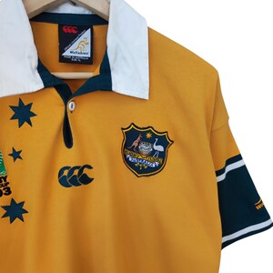 Chemise De Rugby Vintage Canterbury Wallabies - Sponsorisée Vodafone - Taille XL - Australie - Occasion