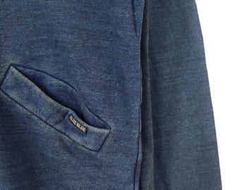 Vintage NAVY Blue Blue Indigo Denim Japanese Fabric Art Indigo