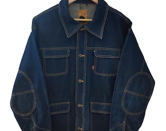 Vintage 80s Jean of Plantation Issey Miyake Denim Jacket Medium