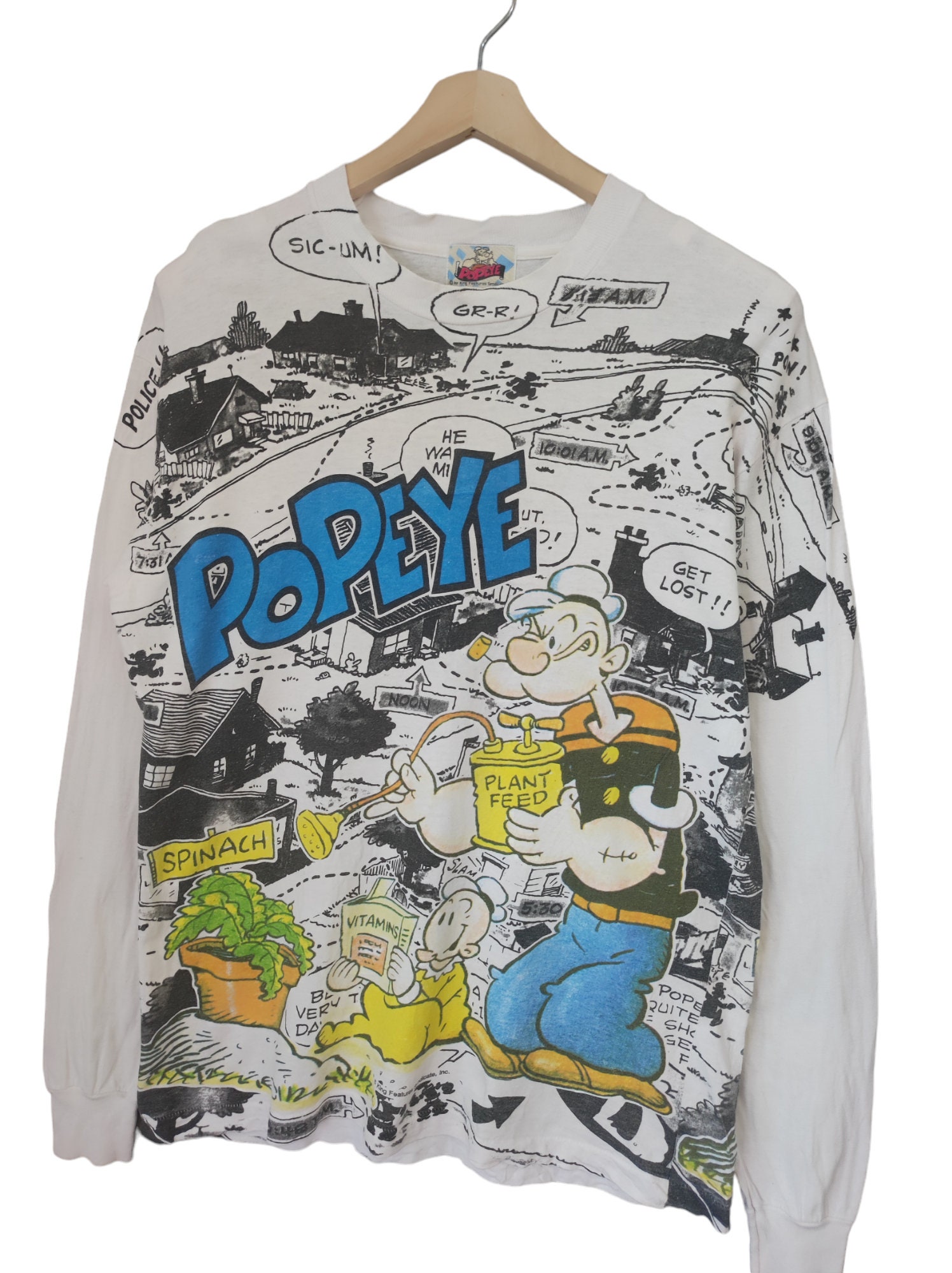 Vintage 90s Popeye Sailorman Movie Cartoon Network Character All