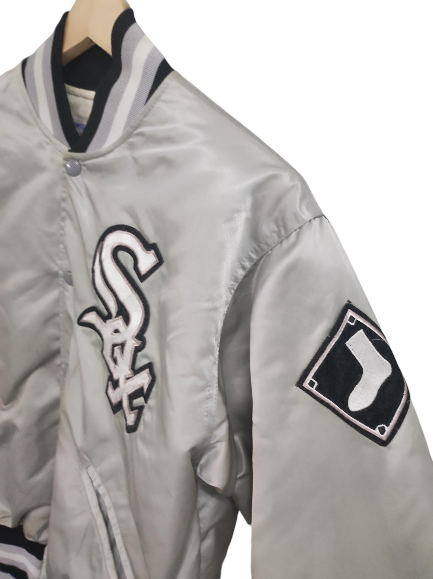 Blouson Bomber Satin Vintage – Chicago White Sox – Felco Made In USA – Taille XXL