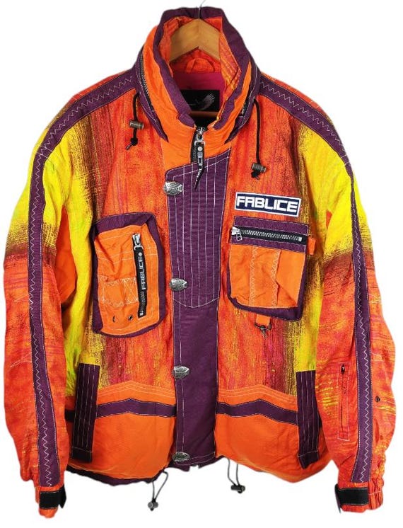 90s FABLICE ディズニースキージャケット L（B968） 90s Fablice Thinsulate Retro Fablice Champion Team Winter Fablice