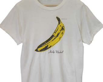 Vintage 90s The Velvet Underground & Nico Post Punk x Album Andy Warhol peel slowly and see 1998 Promo Pop Art T Shirt size M